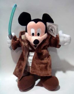画像1: 2013 Disney Theme Park Exclusive Plush 10"Jedi Mickey with White Tag C-8.5/9　