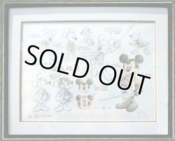 画像1: Disney Theme Park Exclusive Art Print 2014 Weekends 『Mickey as X-Wing Pilot Hand Drawn Sketch』
