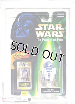 画像1: 1998 POTF2 Flashback Photos R2-D2 with Launching Lightsaber (SABER ON RIGHT) AFA 85 #13213290 ARCHIVAL