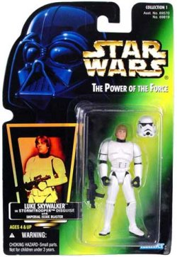 画像1: Green Carded with Hologram  Luke Skywalker in Stormtrooper Disguise C-8/8.5