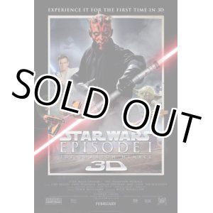 画像: 2012 The Phantom Menace 3D Movie 2 Sided 27"x 40"Poster C-8.5/9