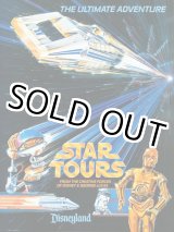 画像: 1986 Vintage Disney Theme Park Exclusive Star Tours Poster C-8.5/9
