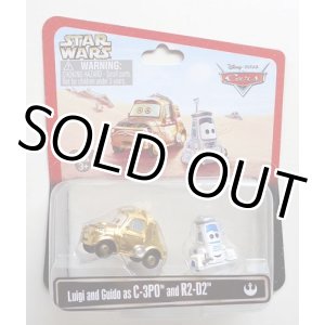 画像: 2013 Disney Theme Park Exclusive Cars Die Cast Luigi and Guido as C-3PO and R2-D2 C-8.5/9