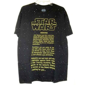画像: Star Wars Weekends 2013 Star Tours OPENING CRAWL T-Shirt (NEW)
