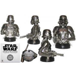 画像: GENTLE GIANT 2004 Stormtrooper Chrome Edition Collectible Bust C-8.5/9