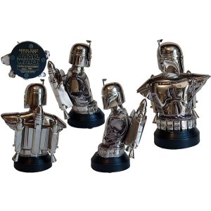 画像: GENTLE GIANT 2003 Chrome Edition Jango Fett Mini Bust C-8.5/9