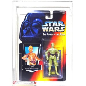 画像: 1995 POTF2 Red Card C-3PO Green Tint/THX AFA 90 #16451284