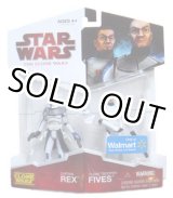 画像: 2009 The Clone Wars Walmart Exclusive Captain Rex & Clone Trooper Fives C-8.5/9