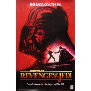 画像: 2011 SDCC Hasbro Revenge of the Jedi 2 Sided Poster C-8.5/9