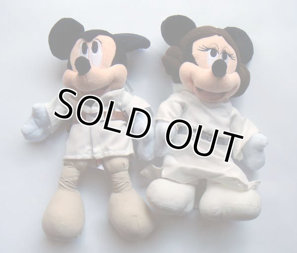 画像1: 2009 Disney Theme Park Exclusive Plush Luke Mickey and Leia Minnie Set with Tag C-8.5/9