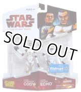 画像: 2009 The Clone Wars Walmart Exclusive Commander Cody & Clone Trooper Echo C-8.5/9