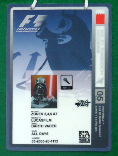画像: 2005 Bahrain F1 Grand Prix Race Darth Vader Pass