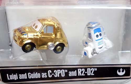 画像: 2013 Disney Theme Park Exclusive Cars Die Cast Luigi and Guido as C-3PO and R2-D2 C-8.5/9
