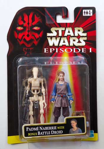 画像1: EP1  Carded Bonus Battle Droid 2-Pack Padme Naberrie C-8.5/9