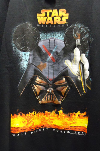 画像: Star Wars Weekends 2005 Logo Darth Mickey T-Shirt Size L (USED)
