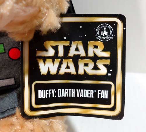 画像: 2015 Disney Theme Park Exclusive Plush 12"Duffy: Darth Vader Fan with Tag