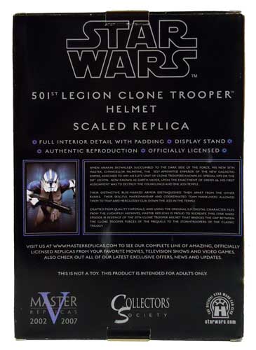 画像: 2007 Master Replica EP3 501st Legion Clone Trooper Helmet Scaled Replica