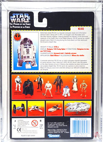 画像: 1996 POTF2 Red Card R2-D2 Square Card/Holo-Sticker AFA 85 #12946018