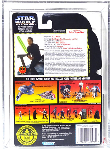 画像: 1996 POTF2 Red Card Luke Jedi Knight Black Best/ESP/Fre,insert AFA 85Y #13519021