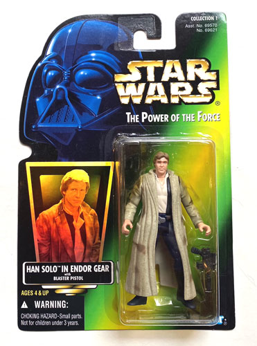 画像1: Green Carded with Hologram Han Solo in Endor Gear C-8/8.5