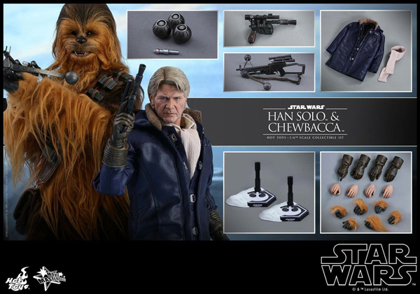 画像: Hot Toys 1/6 MMS376 The Force Awakens Han Solo & Chewbacca (2-Pack) UESD