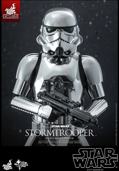 画像1: Hot Toys 1/6 MMS615 Star Wars Stormtrooper (Chrome Version) NEW