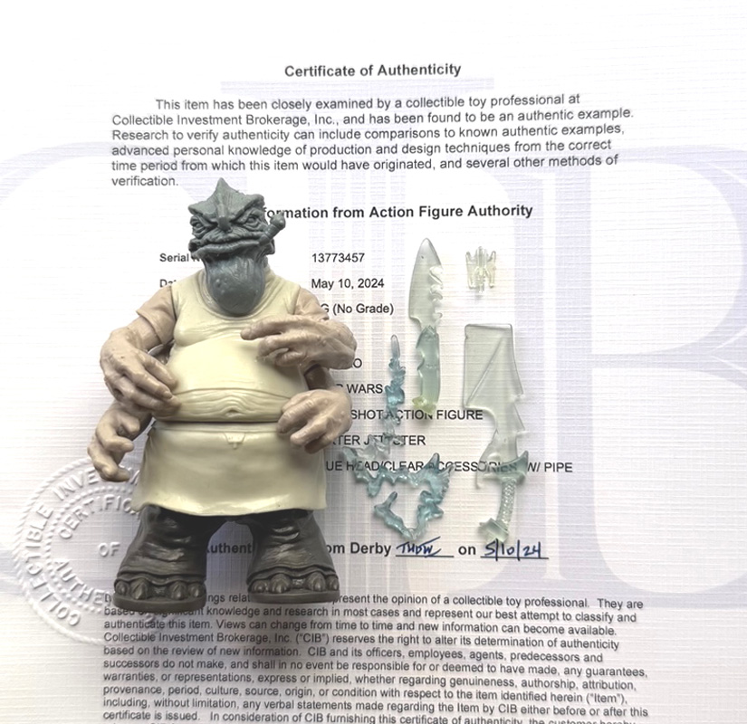 画像: 2002 HASBRO Unproduced Pipe Head Dexter Jettster Prototype (Test Shot) with COA (On Con. BB)